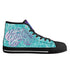 Axikronz 8T7 High Top Canvas feat Turquoise Mix Script | Hip - Hop Streetwear Shoes - Stykonz Graffiti Streetwear